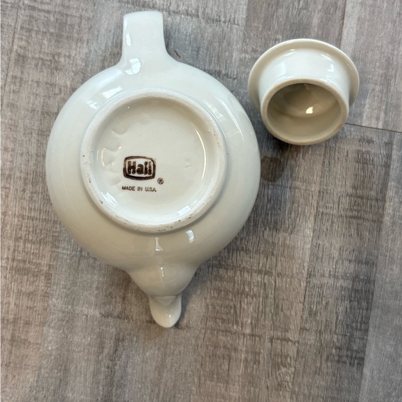 Hall Ceramic China Teapot Includes Lid 4 Inches Height - Picture 5 of 5